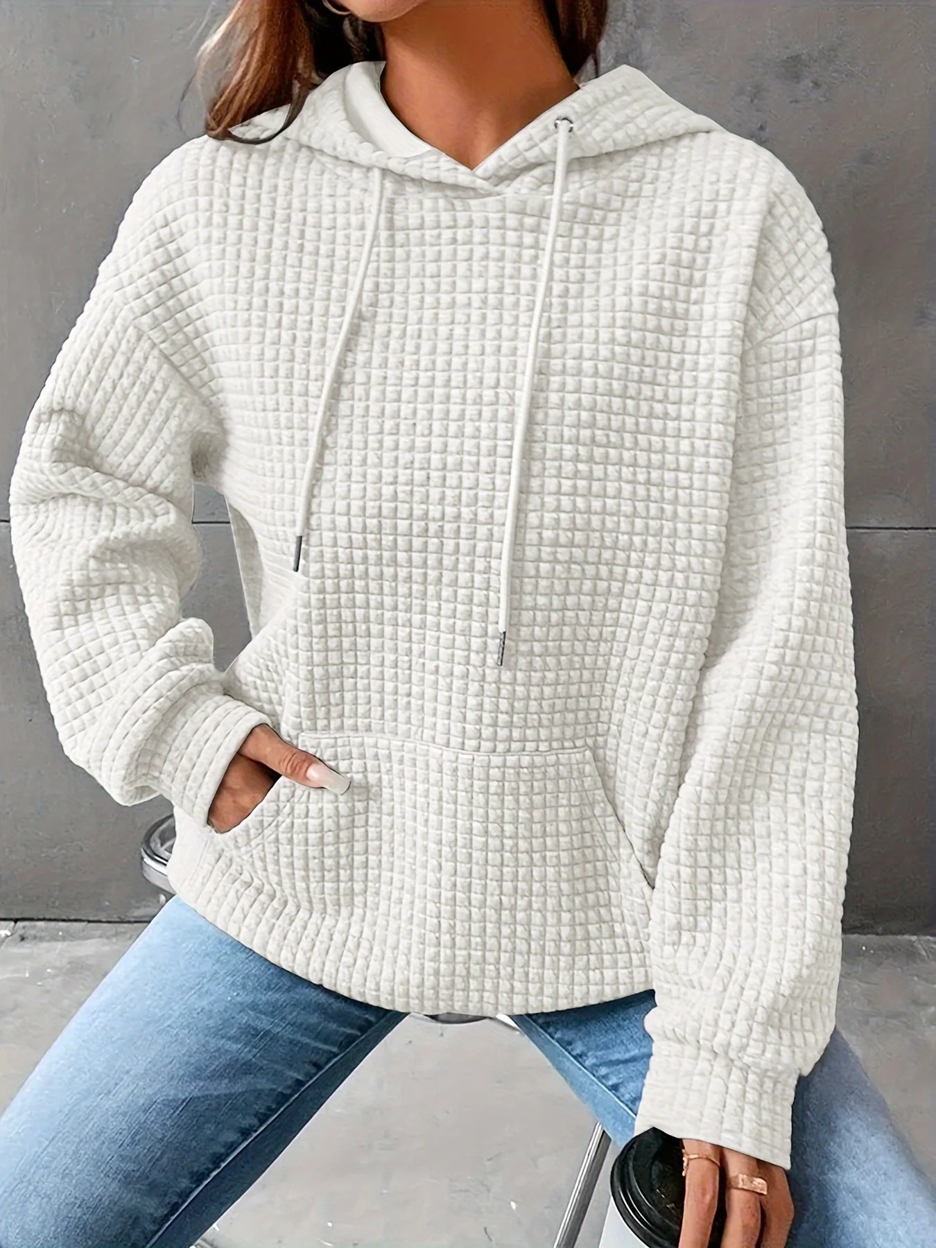 Clara | Waffelstrick Kapuzenpullover - Image 4