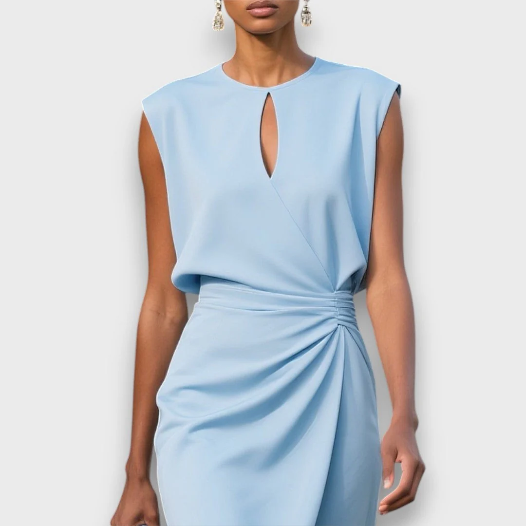 Clarisse – Midi-Kleid mit Drapierung - Image 2