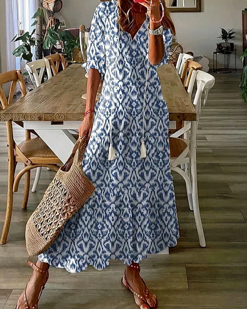 Damen bequemes geblümtes Sommerkleid | Maxi - Image 4