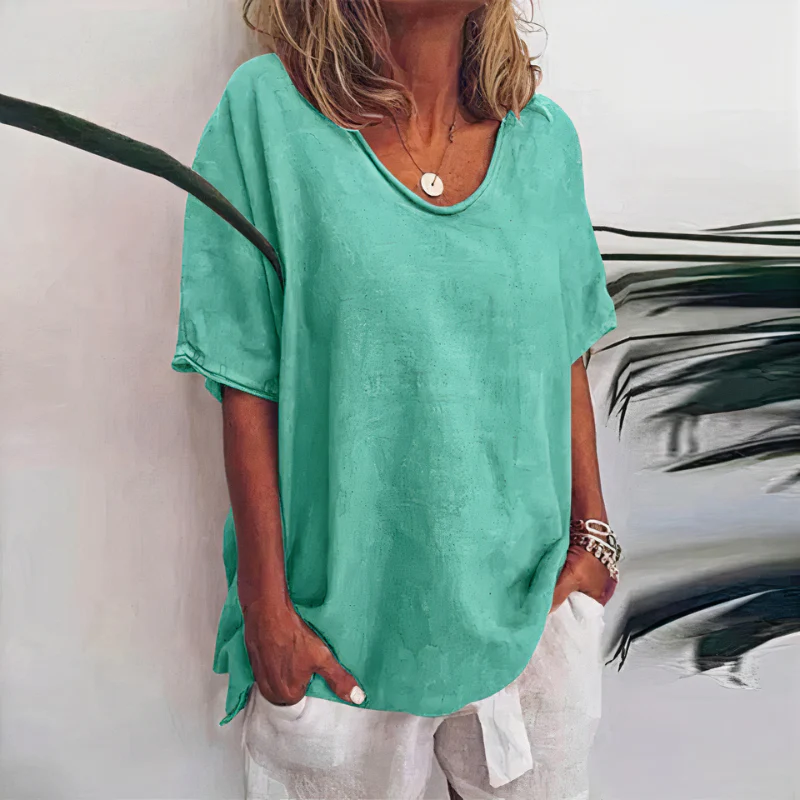 Damen bequemes lockeres T-Shirt | Kurzarm - Image 5