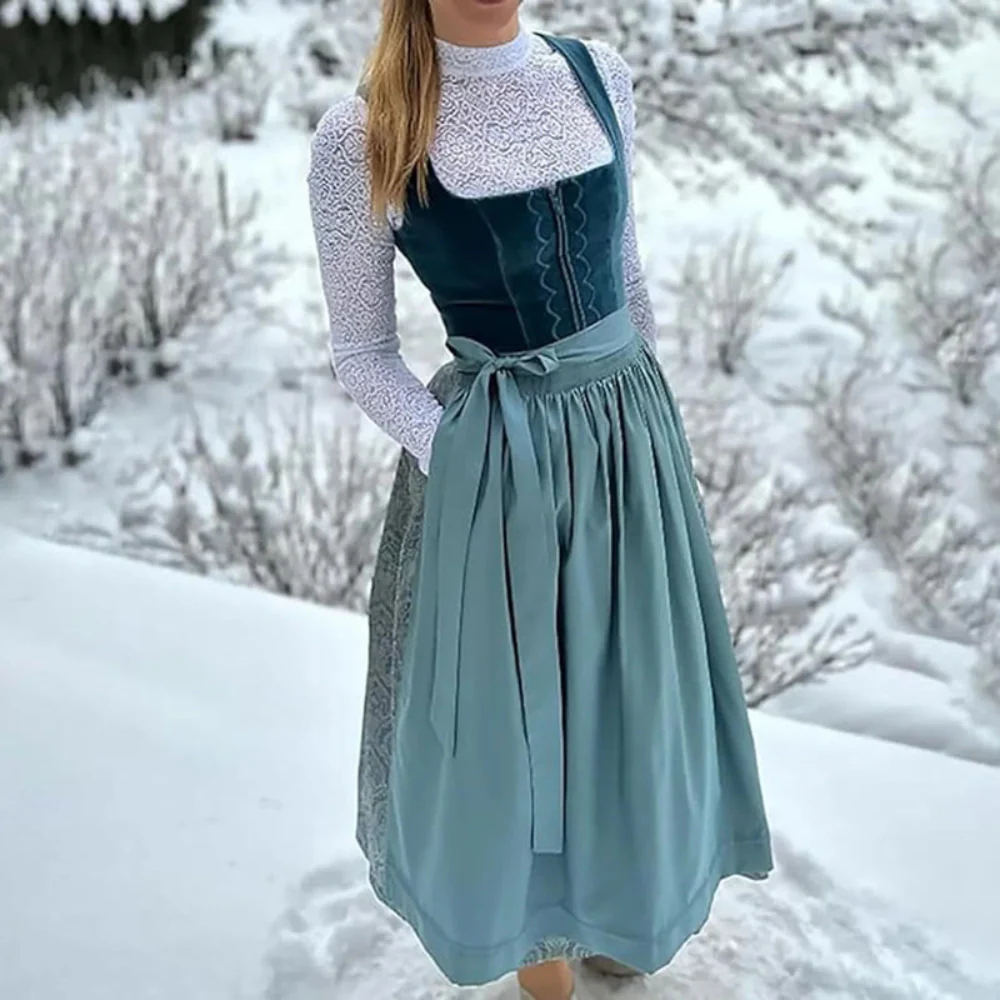 Damen besticktes Vintage Dirndl Kleid | Midi - Image 4