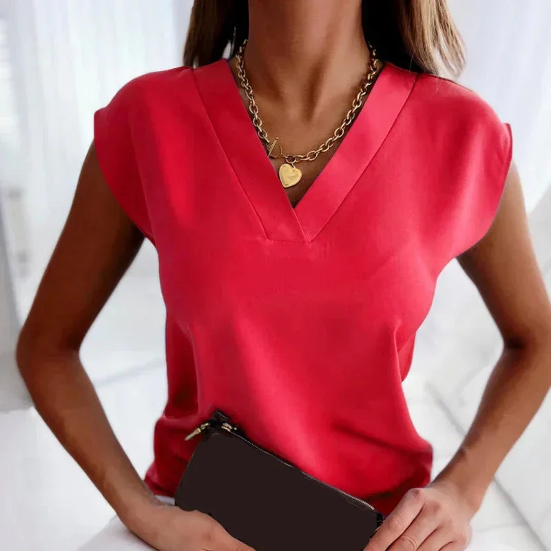 Damen Bluse | V-Ausschnitt und gerade Linienführung - Image 5