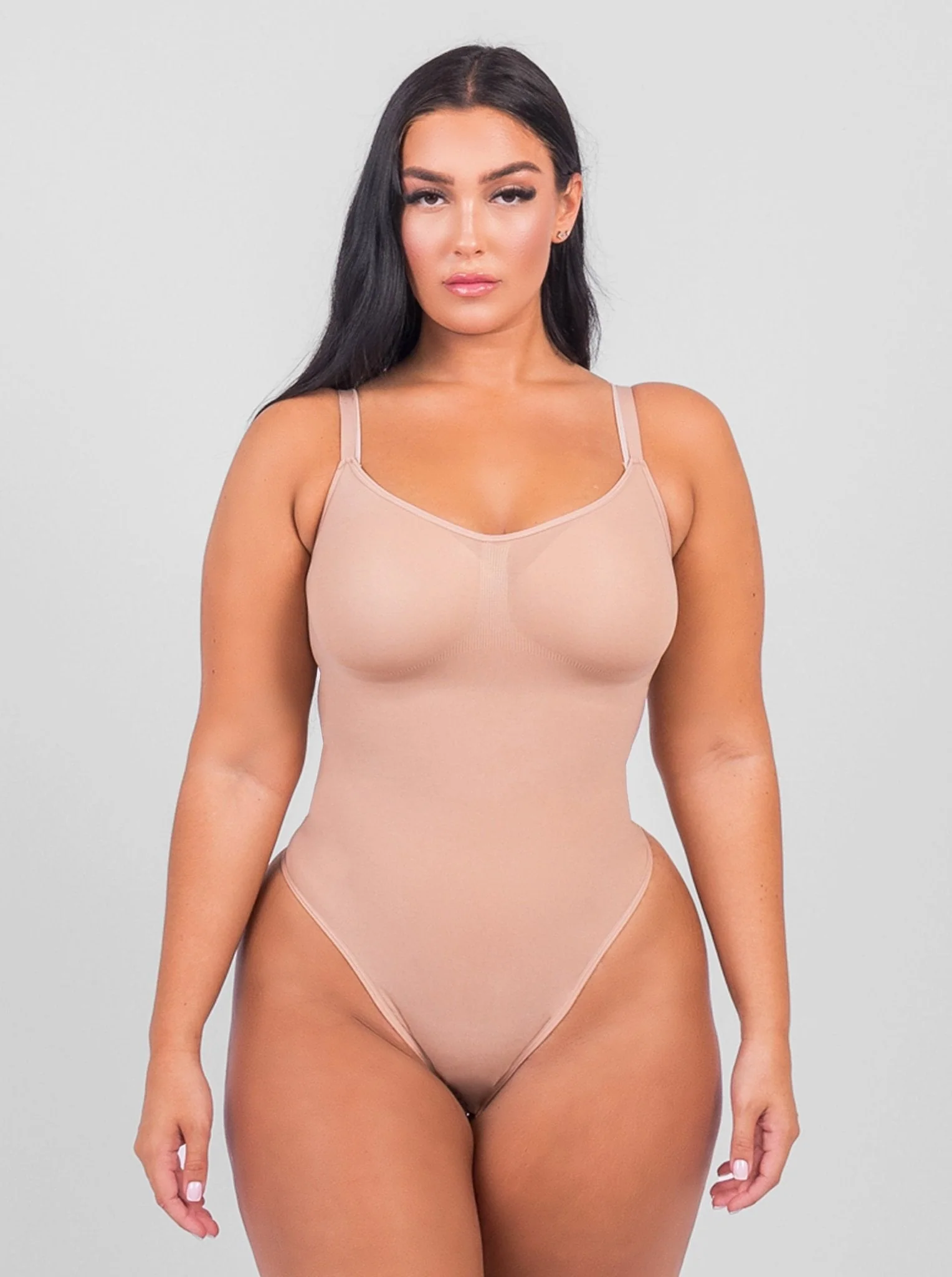 Damen Body | durchgehende Körperform mit Schulterbandern
