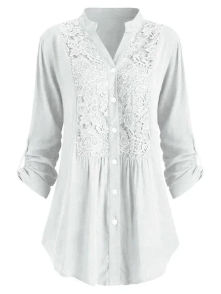 Damen elegante Sommerbluse | Langarm