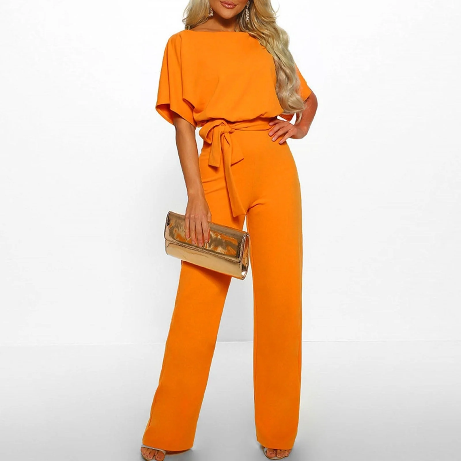 Damen-Jumpsuit Elianne mit weitem Bein und Taillenschnürung - Image 10