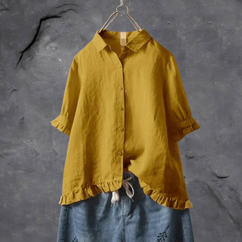 Damen klassische elegante Bluse | Kurzarm - Image 3