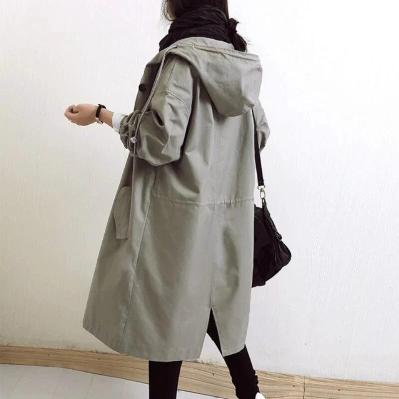 Damen lässiger wasserabweisender Trenchcoat | Wasserdichte