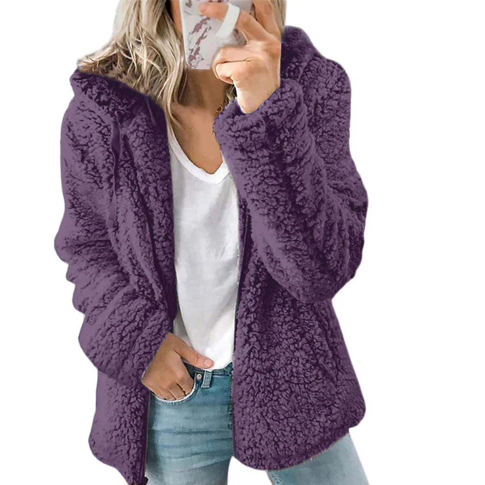 Damen Lässiges Kapuze Jacke | Warme