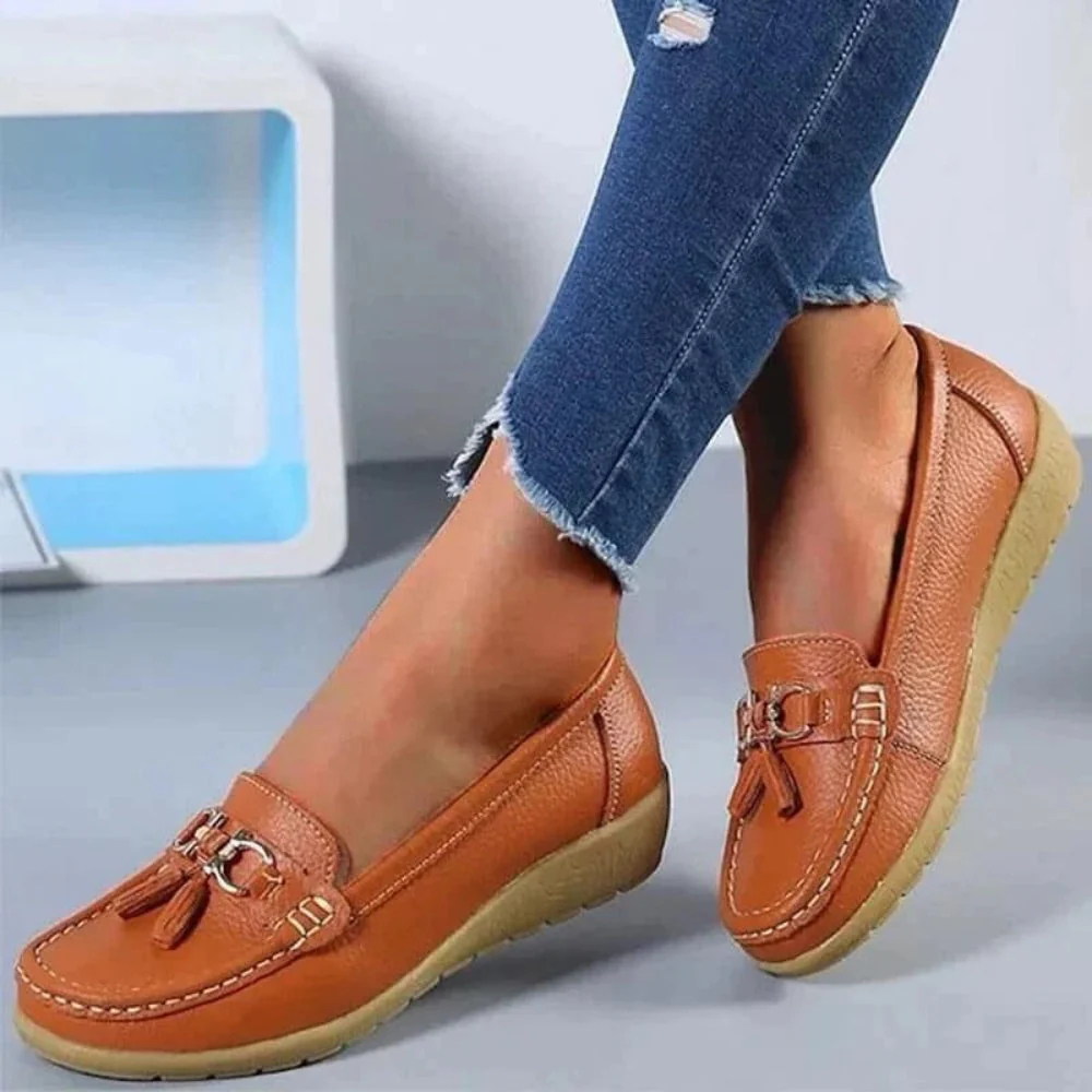Damen Loafers Orthopädisch Quaste Lässig - Image 5