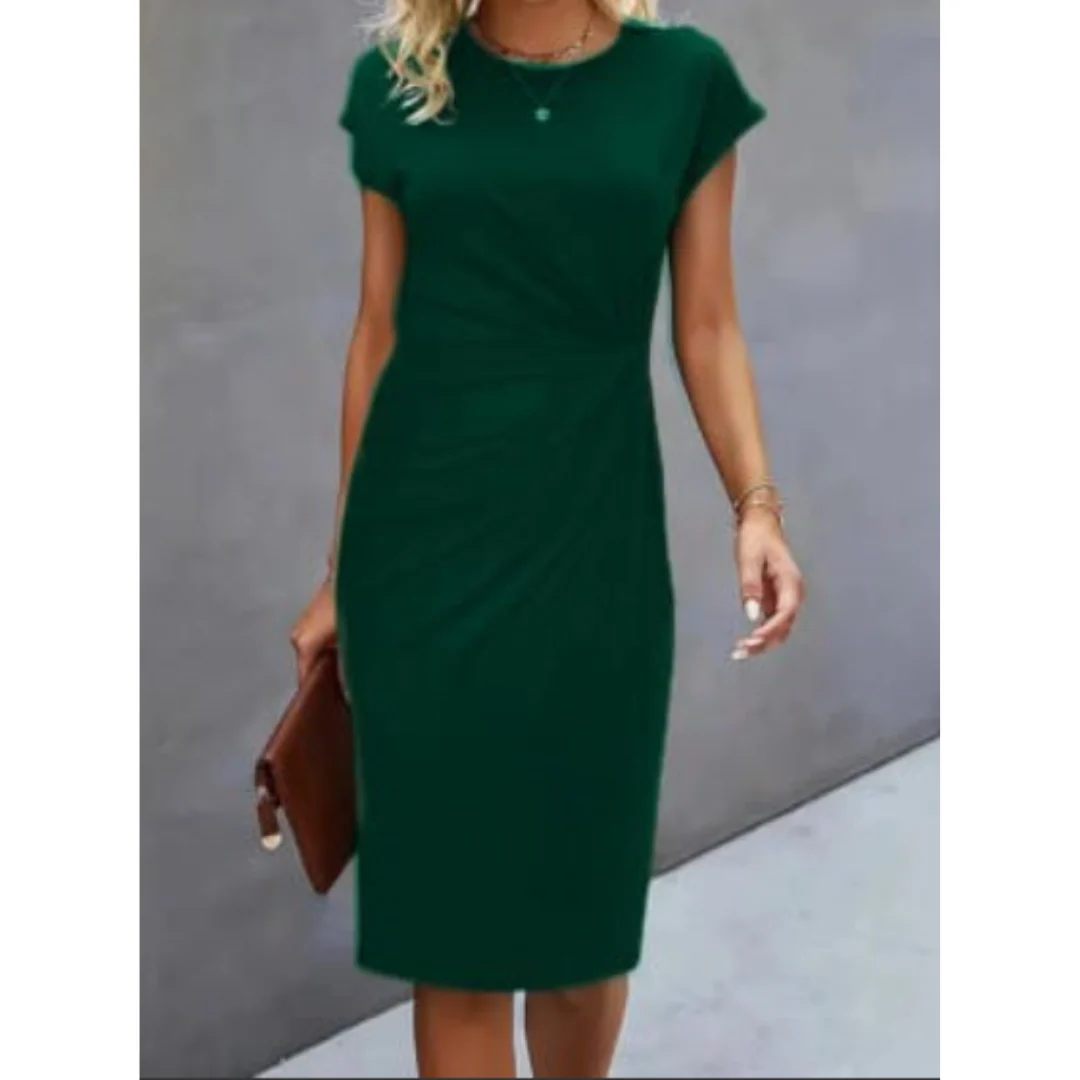 Damen-Midikleid mit Kurzarm | formale Linienführung - Image 6