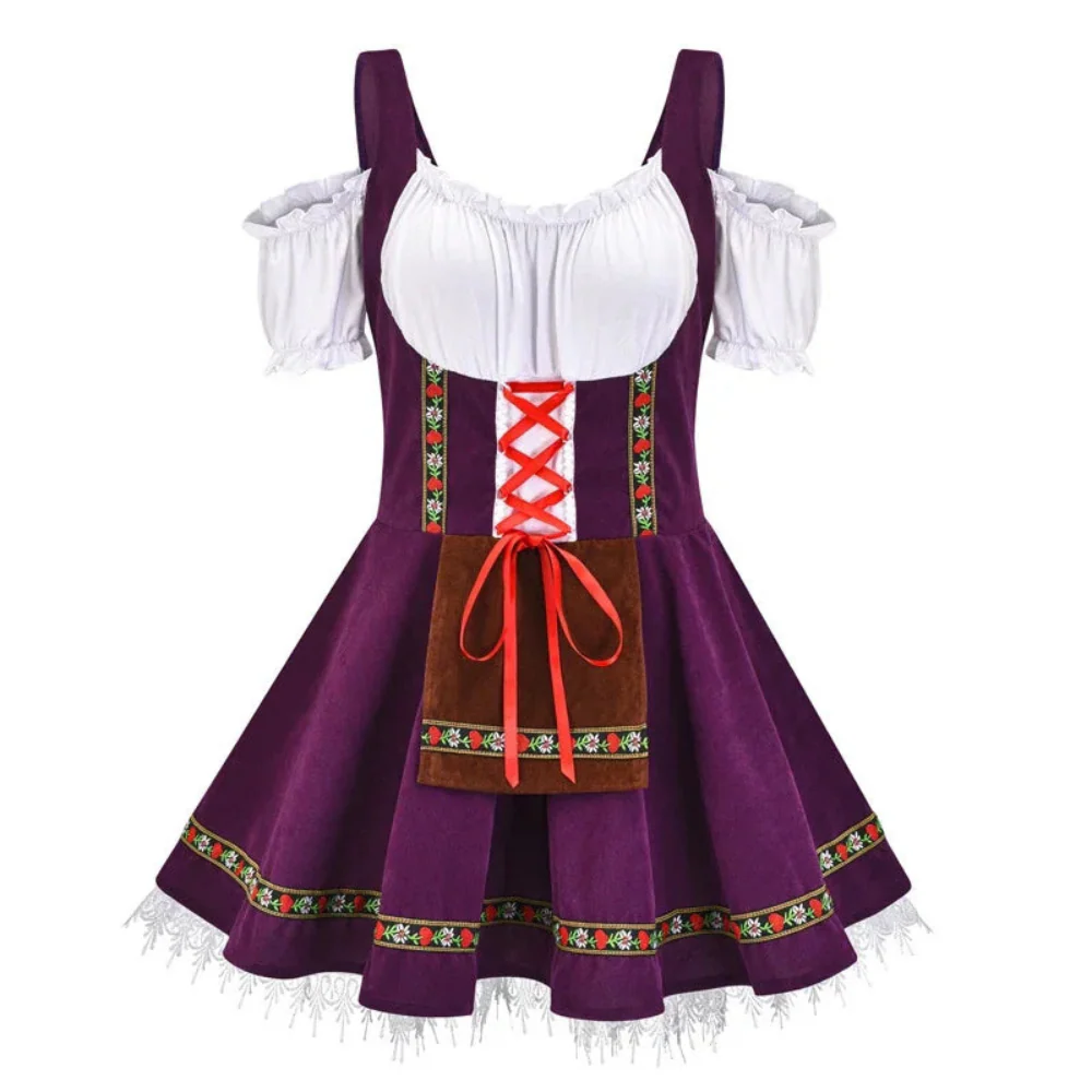 Damen Mini Dirndlkleid in Kurzform | Trachtenkleid mit klassischen Elementen