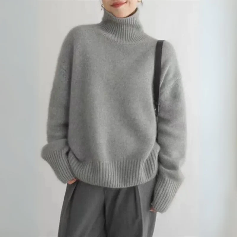 Damen Pullover | Klassischer Strick mit Rollkragen