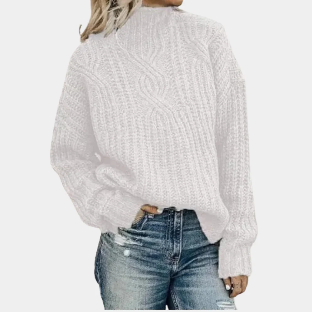 Damen Pullover | Strick warm mit Stehkragen - Image 2