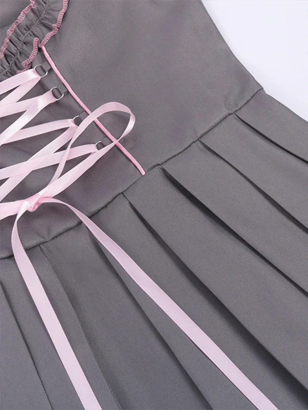 Damen Rosa mit Schleife Oktoberfest Dirndl Kleid