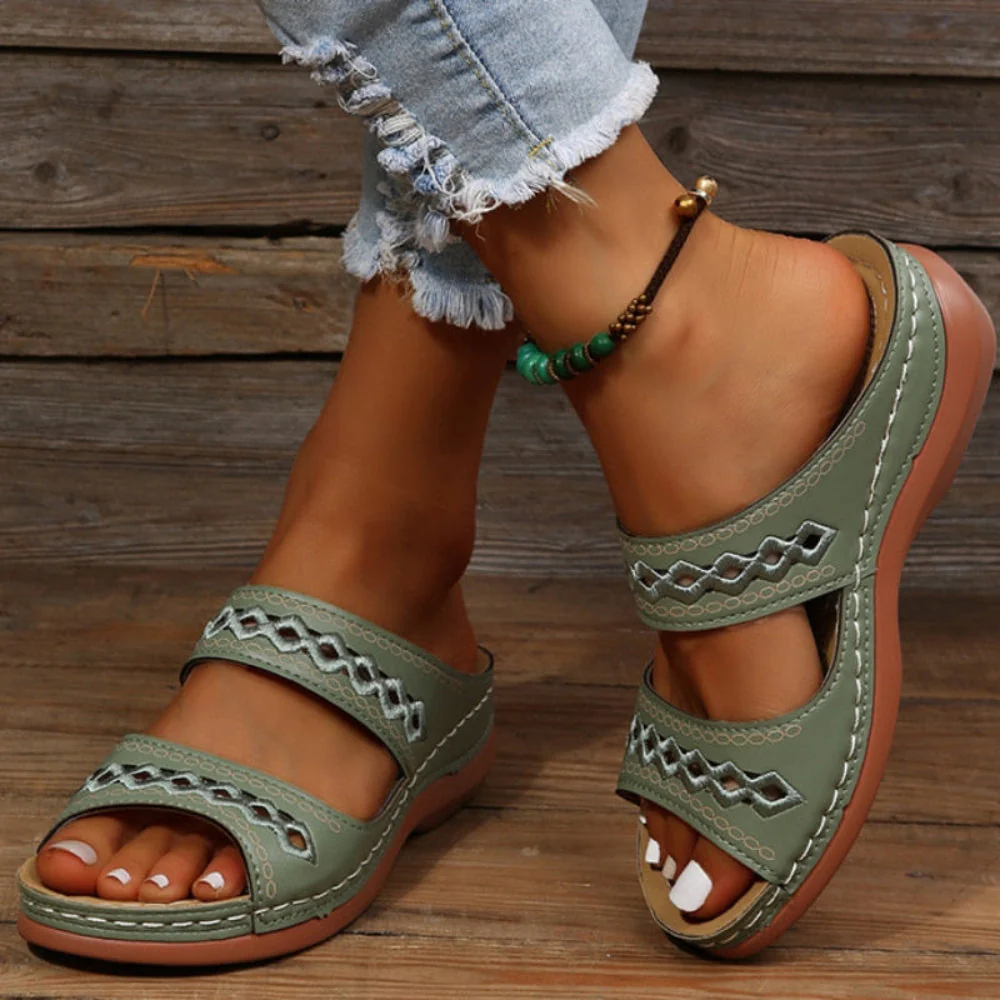 Damen Sandalen Gepolsterte Sohle Sommer Schuhe - Image 4