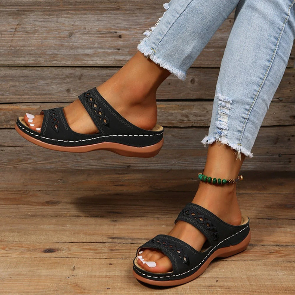 Damen Sandalen Gepolsterte Sohle Sommer Schuhe - Image 5