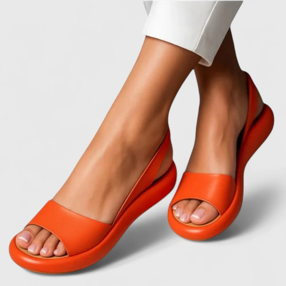 Damen Sandalen Keilabsatz Kunstleder - Image 3