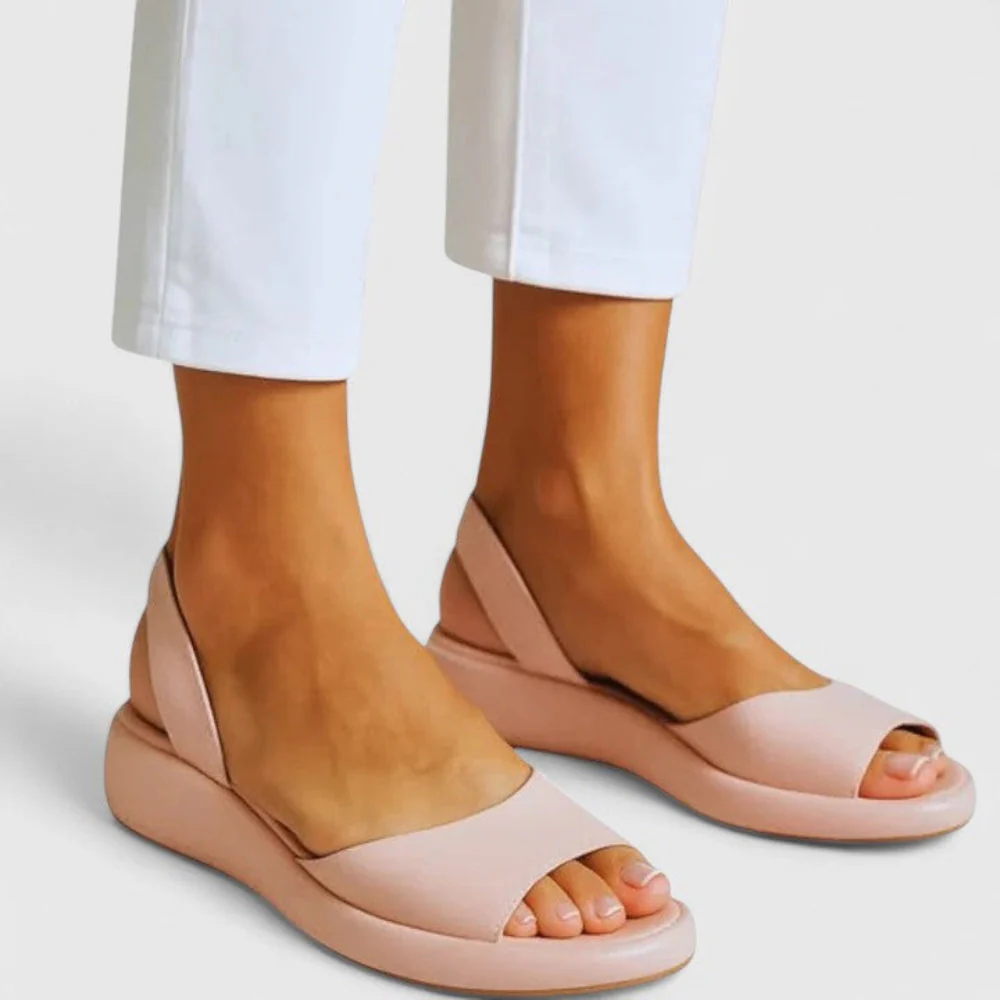 Damen Sandalen Keilabsatz Kunstleder - Image 4