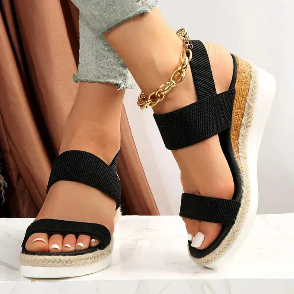 Damen Sandalen Keilabsatz Verstellbare Riemen - Image 3