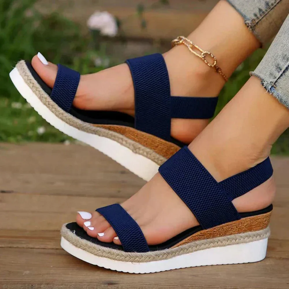Damen Sandalen Keilabsatz Verstellbare Riemen - Image 4