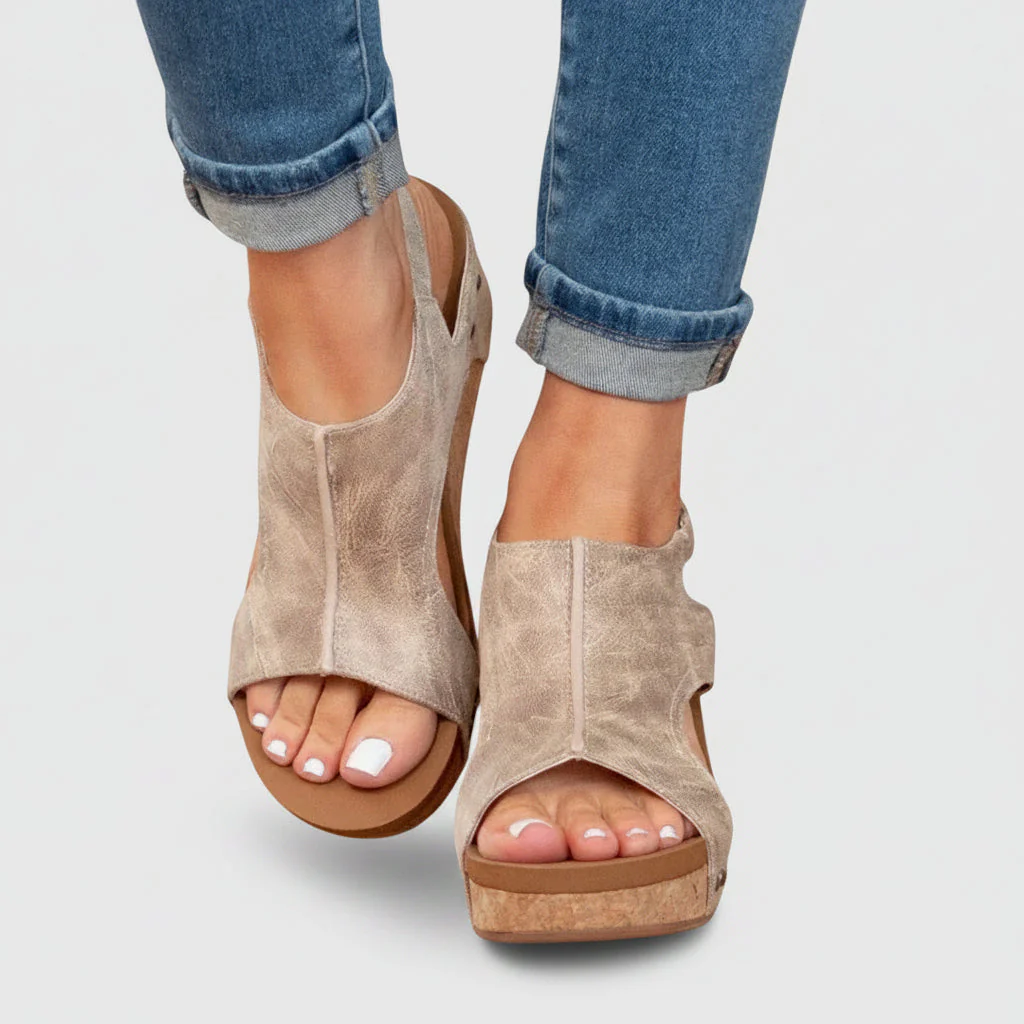 Damen Sandalen Offene Zehen Riemchen Sandalen Blockabsatz