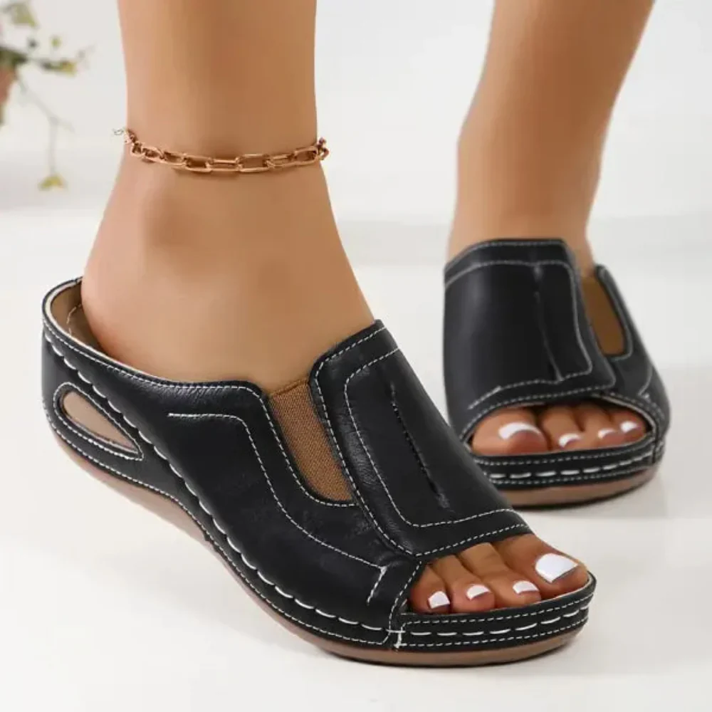 Damen Sandalen Orthopädische Keilabsätze Bequeme Sommerlooks