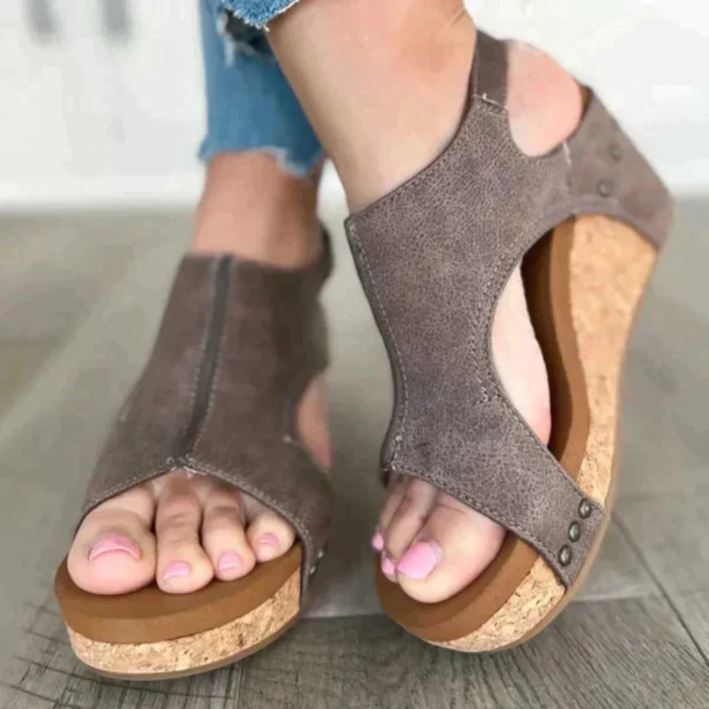 Damen Sandalen Orthopädischem Keilabsatz Sommer - Image 3