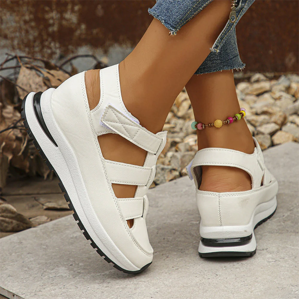 Damen Sandalen Orthopädischem Klettverschluss Sommer