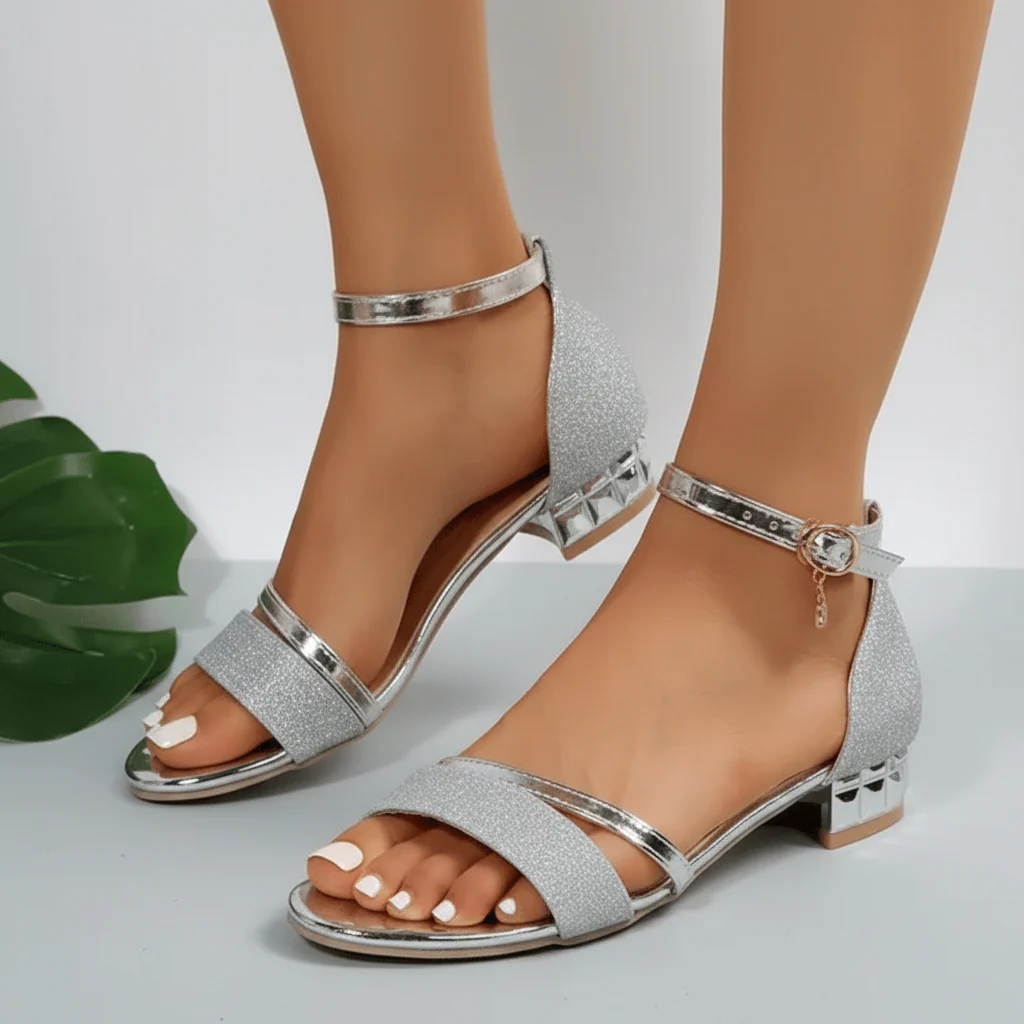 Damen Sandalen Riemen Absätzen Sommerlooks - Image 2