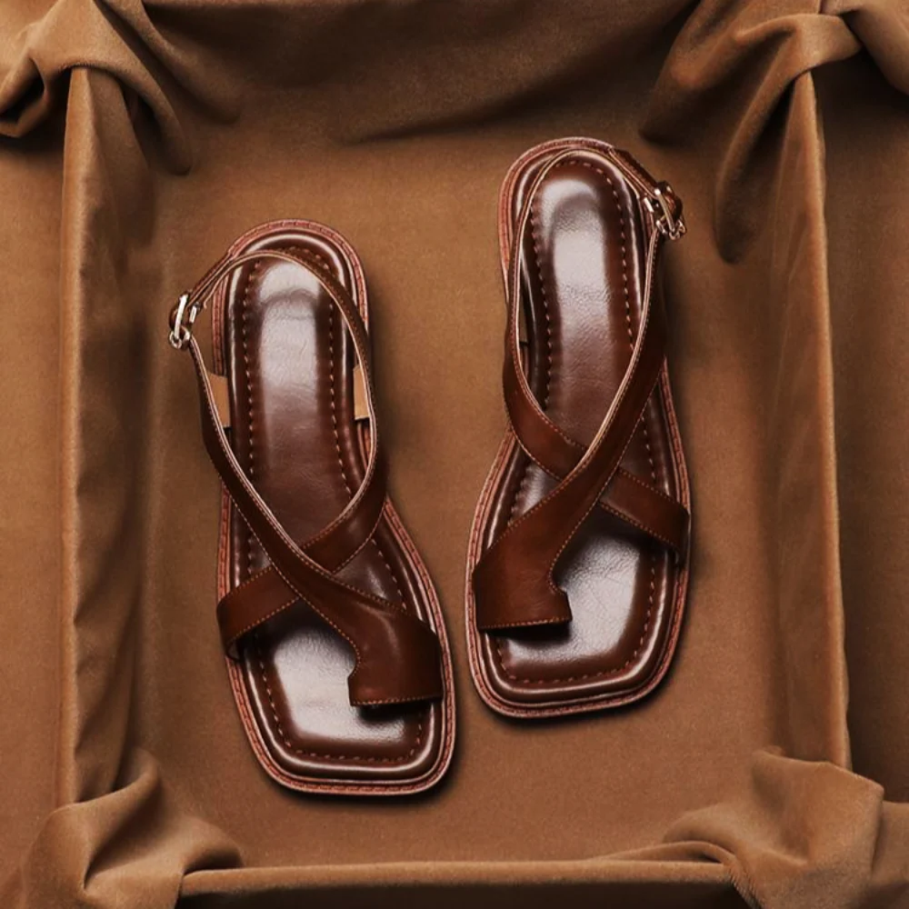 Damen Sandalen Riemen Blockabsatz