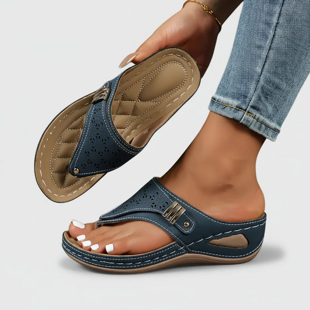 Damen Sandalen Riemen Klettverschluss - Image 2