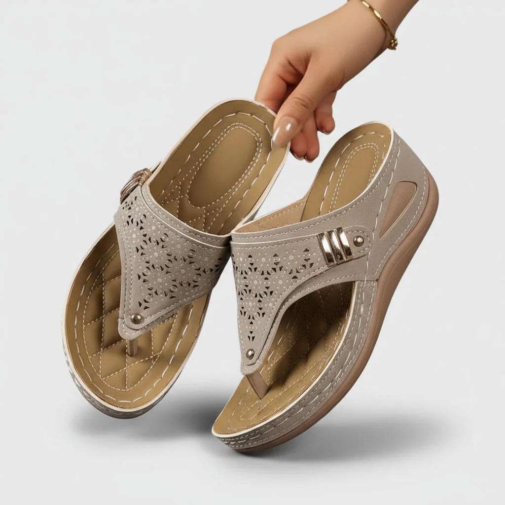 Damen Sandalen Riemen Klettverschluss - Image 4