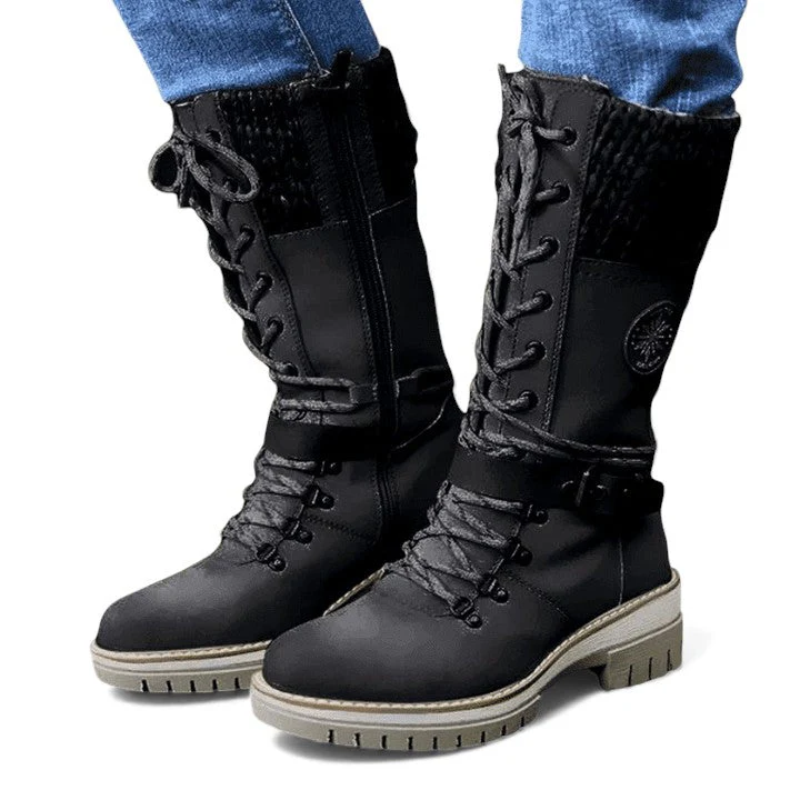 Damen-Schnürstiefel mit mittlerer schafthöhe | Wintertauglich