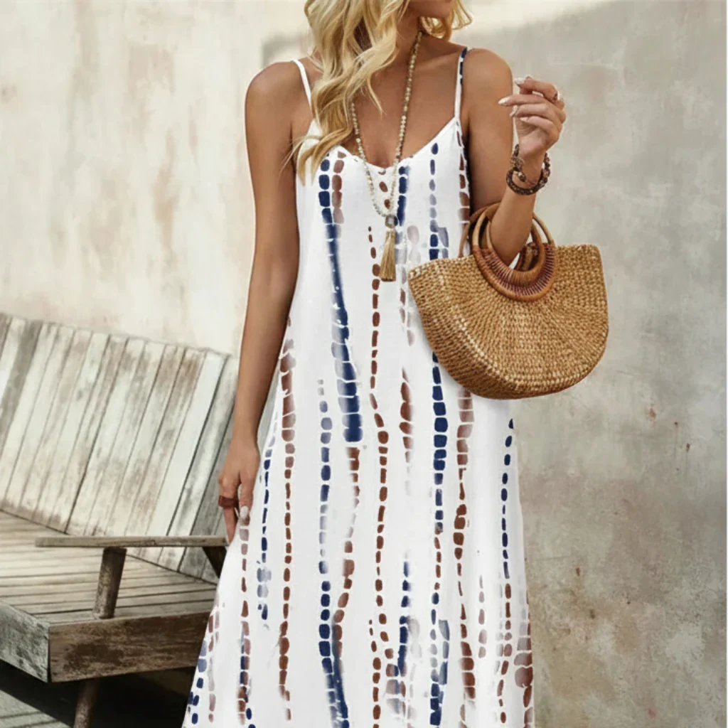 Damen Sommerkleid Blumen Casual Midi Freizeitkleid - Image 10