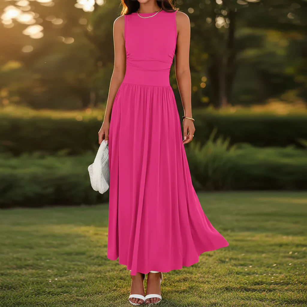 Damen Sommerkleid Faltentasche Kurzes Freizeit Kleid - Image 5
