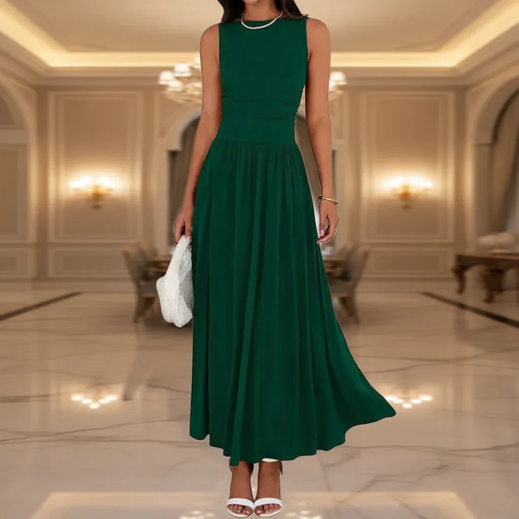 Damen Sommerkleid Faltentasche Kurzes Freizeit Kleid - Image 6