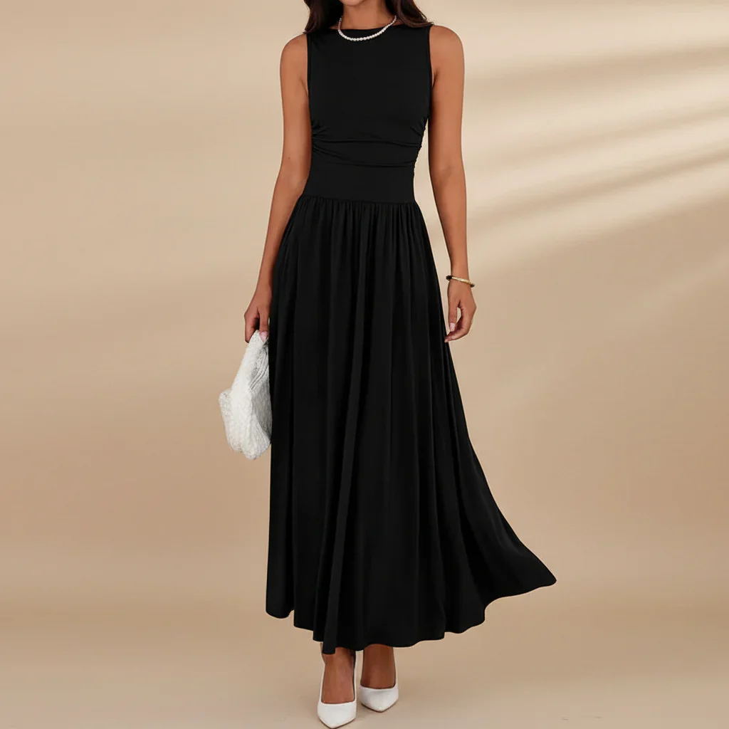 Damen Sommerkleid Faltentasche Kurzes Freizeit Kleid - Image 7
