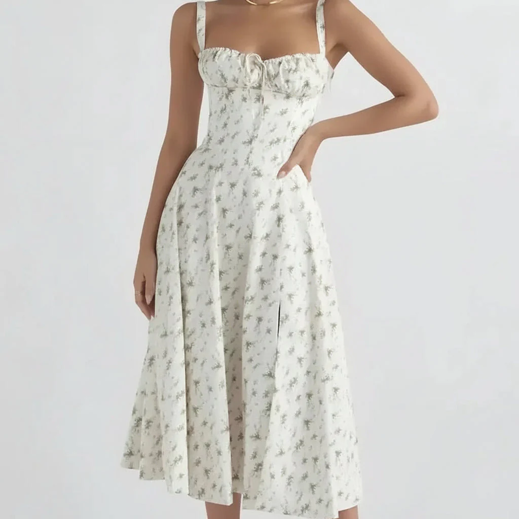 Damen Sommerkleid Lang Elegantes Bequemes Kleid Sommer