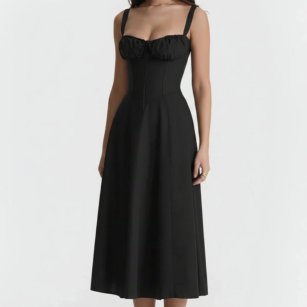Damen Sommerkleid Lang Elegantes Bequemes Kleid Sommer - Image 8
