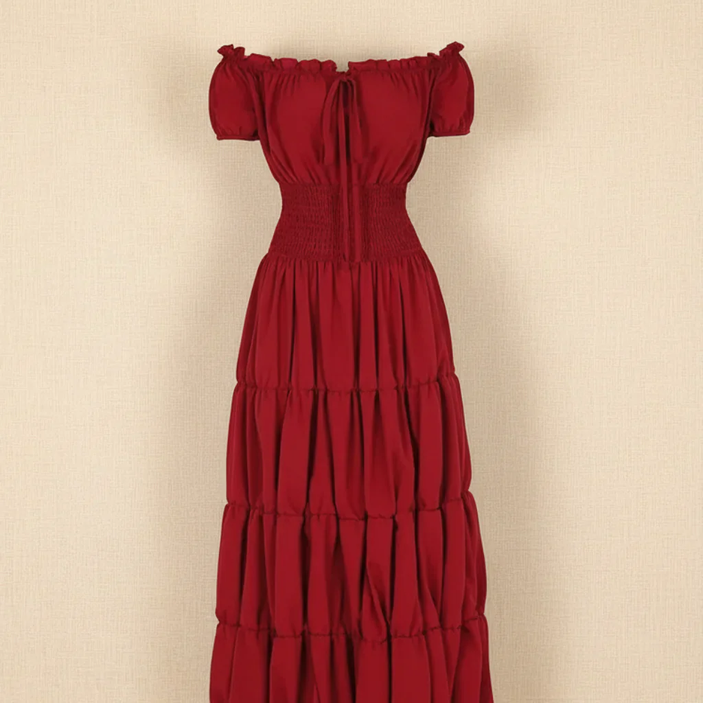 Damen Sommerkleid Renaissance Mittelalter Langes Maxikleid - Image 12