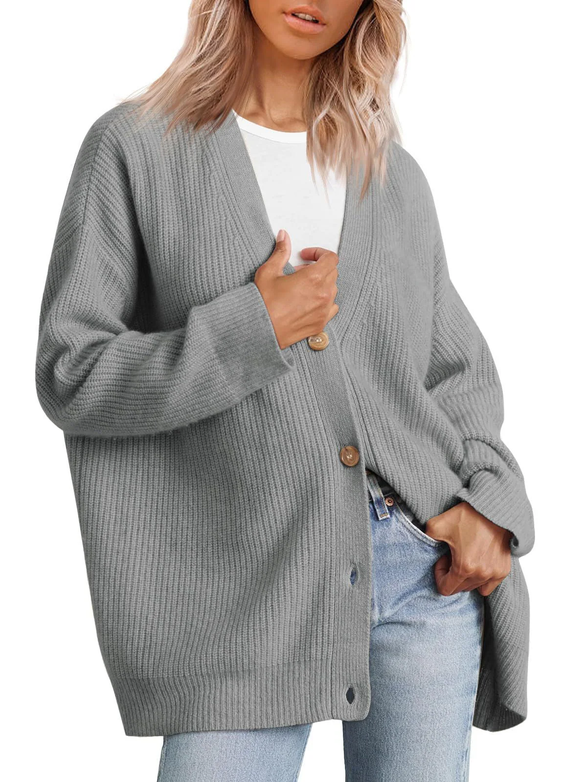 Damen Strickjacke mit Knöpfen - Image 10