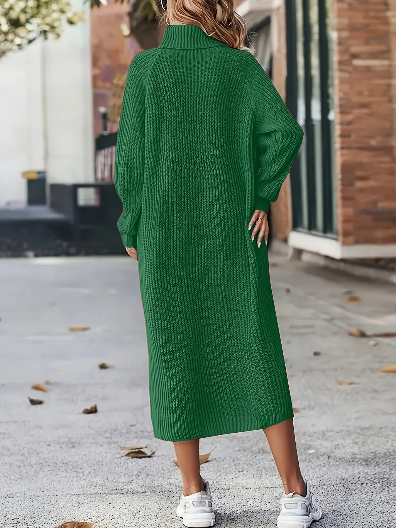 Damen Strickkleid Rollkragen | Langarm und Midi-Länge - Image 5