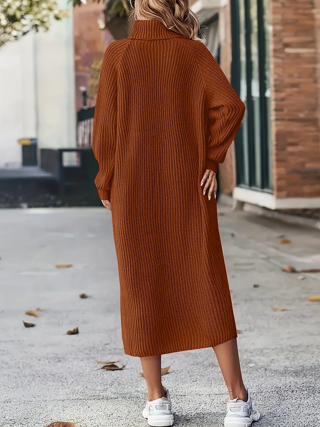Damen Strickkleid Rollkragen | Langarm und Midi-Länge - Image 6