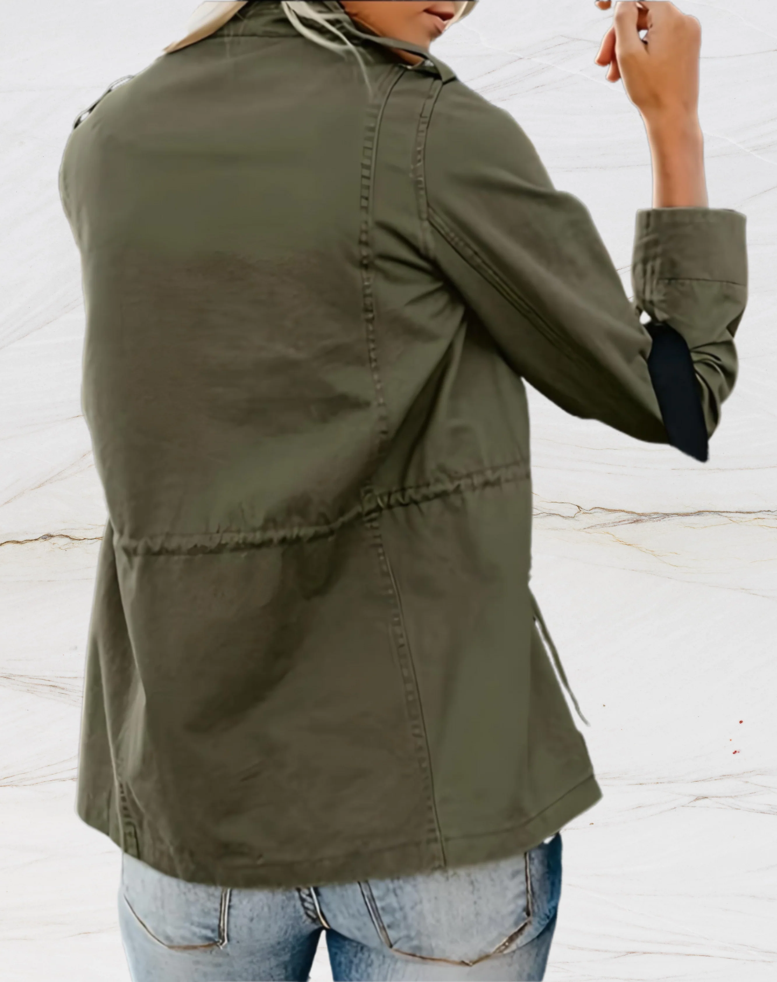 Damen Übergangsjacke Casual Jacke | Leicht Mit Taschen