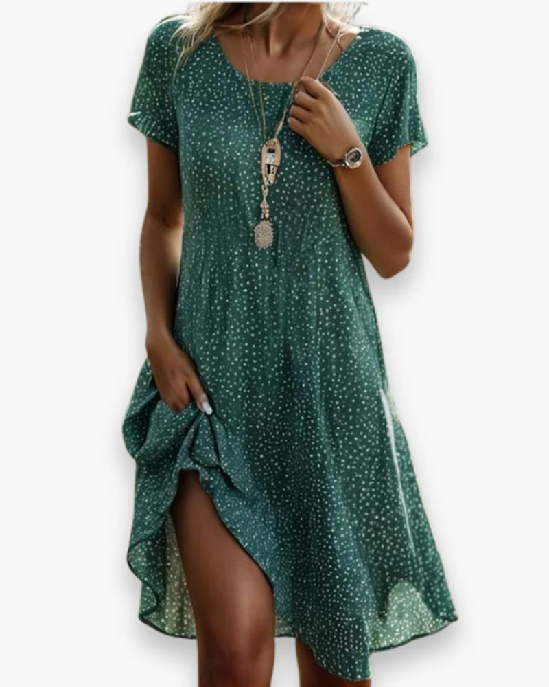 Damen Vintage Elegantes Kleid | Midi