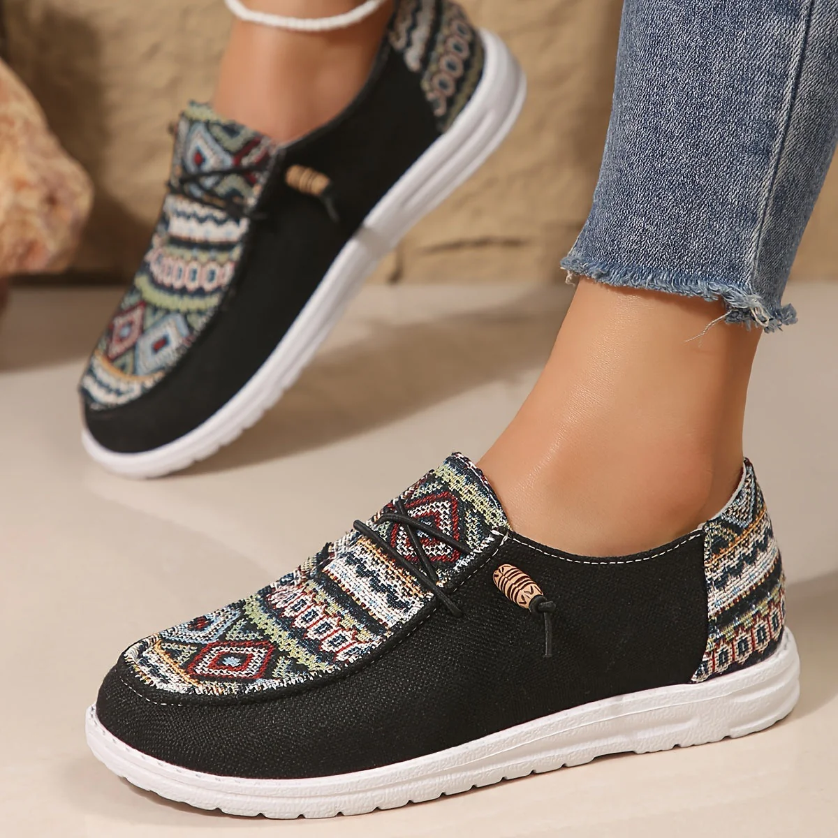 Damen Vintage Geometrische Schuhe - Image 12