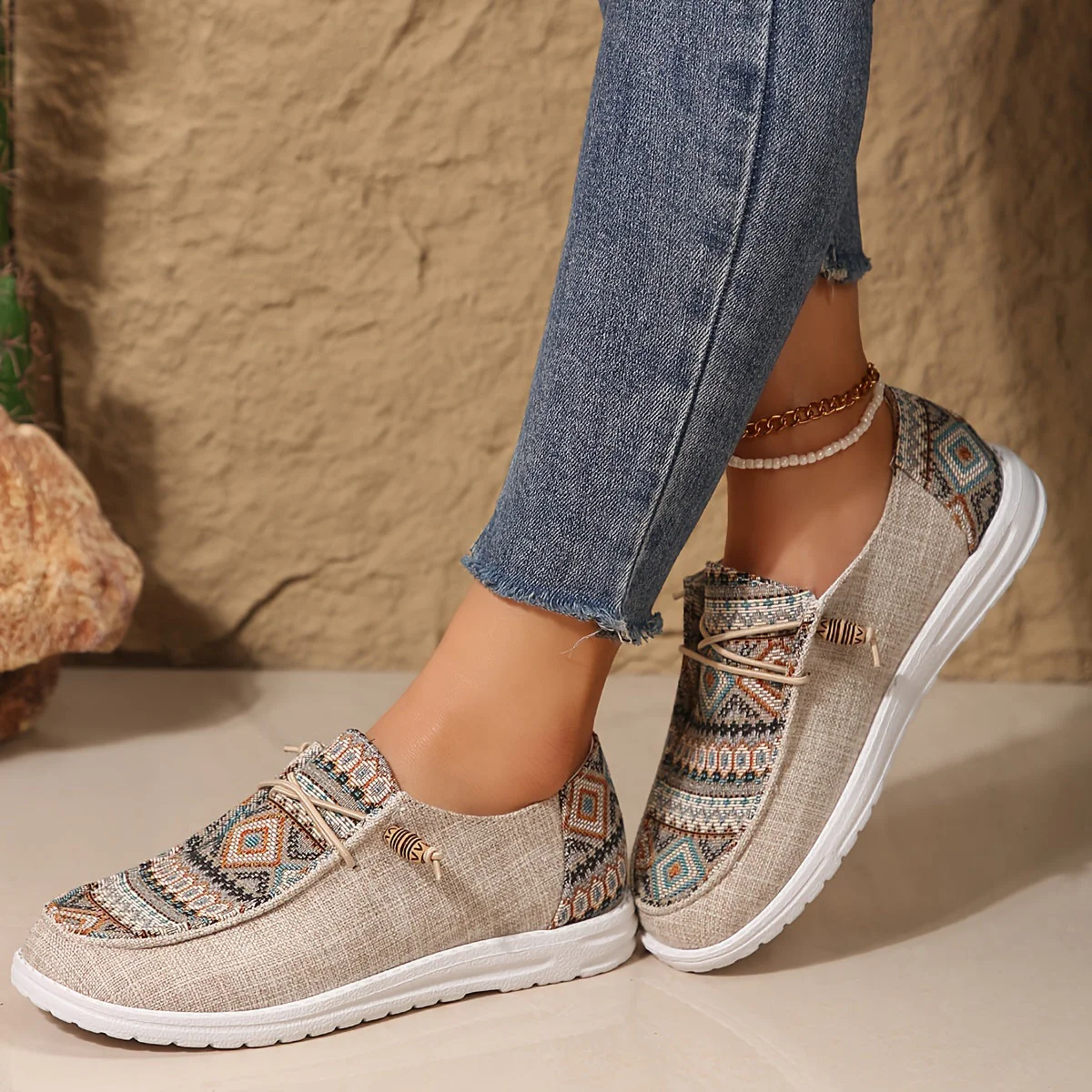 Damen Vintage Geometrische Schuhe - Image 7