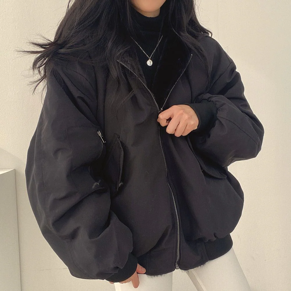 Damen Wende-Bomberjacke | Fleece Gefüttert Leicht - Image 8