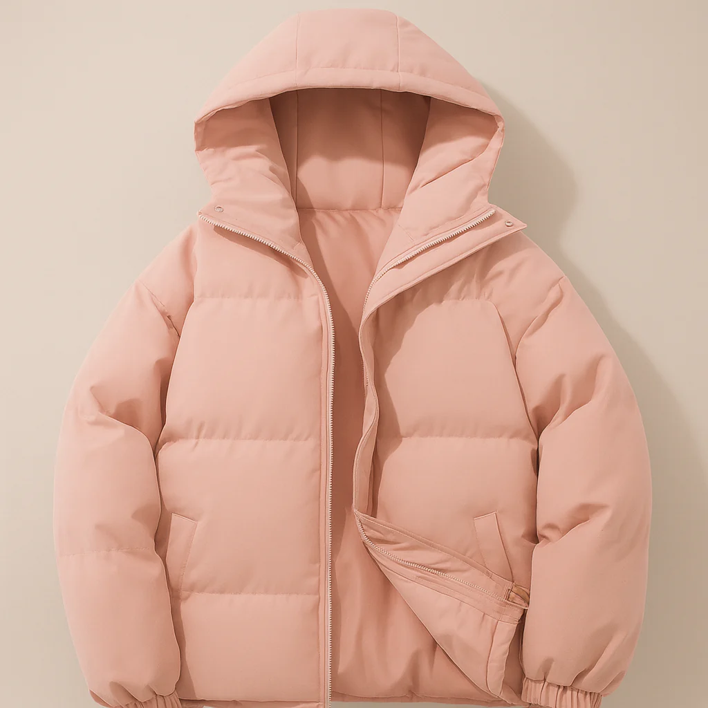 Damen Winter Warme Jacke Daunen Stil Langer Komfort - Image 5