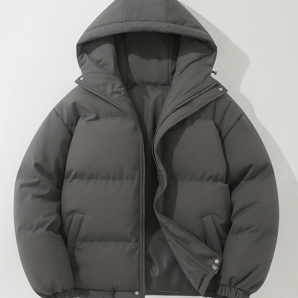 Damen Winter Warme Jacke Daunen Stil Langer Komfort - Image 8